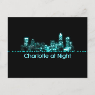 Charlotte Skyline Postkarte