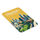 Charlotte Skyline USA Magnet (Rechte Seite)