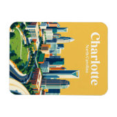 Charlotte Skyline USA Magnet (Horizontal)