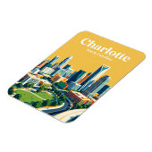 Charlotte Skyline USA Magnet (Linke Seite)