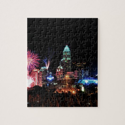 Charlotte, Skyline von North Carolina Puzzle (Vertikal)