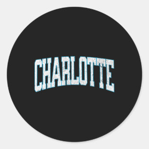 Charlotte Soccer Vintage City _1 Runder Aufkleber