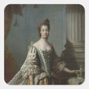 Charlotte Sophia von Mecklenburg-Strelitz, 1762 Quadratischer Aufkleber