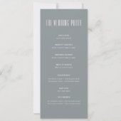 Charlotte Stylized Skyline | Hochzeitsprogramm Einladung (Rückseite)