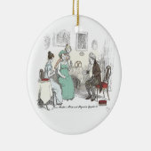 Charlotte Verlobt! - Jane Austen Pride & Prejudice Keramikornament (Rechts)