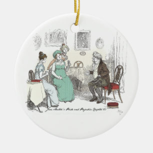 Charlotte Verlobt! - Jane Austen Pride & Prejudice Keramikornament
