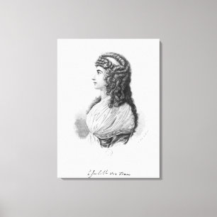 Charlotte von Stein, geborenes von Schardt, spät Leinwanddruck