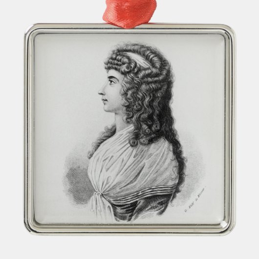Charlotte von Stein, geborenes von Schardt, spät Silbernes Ornament (Vorne)