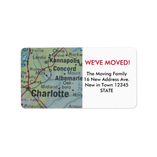 Charlotte We ve Moved label Adressaufkleber (Vorne)