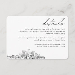 Charlotte Wedding Hotel Zimmerblock Details Begleitkarte