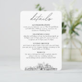 Charlotte Wedding Kleine vertikale Details Begleitkarte (Stehend Vorderseite)