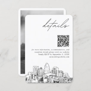 Charlotte Wedding Modern Details QR Code Klein Begleitkarte