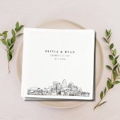 Charlotte Wedding Paper Cocktail Napkin Serviette