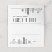 Charlotte Wedding | Place Table Name Cards Platzkarte (Außenseite Aufgefaltet)