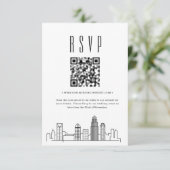 Charlotte Wedding QR Code UAWG RSVP Karte (Stehend Vorderseite)