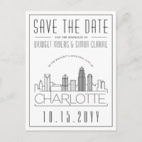 Charlotte Wedding | Stilisierte Skyline Save the D