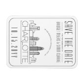 Charlotte Wedding Stylized Skyline Save the Date Magnet (Horizontal)