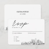 Charlotte Wedding Traditionelles UAWG Optionen Begleitkarte (Vorne/Hinten)