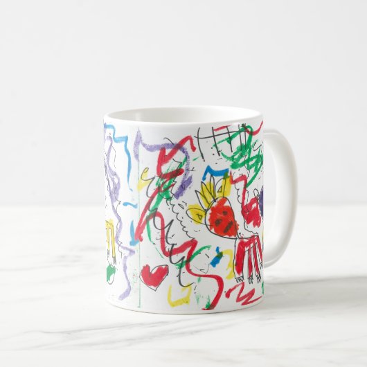 Charlottes Basquiat inspirierte Kunst Kaffeetasse (VorderseiteRechts)