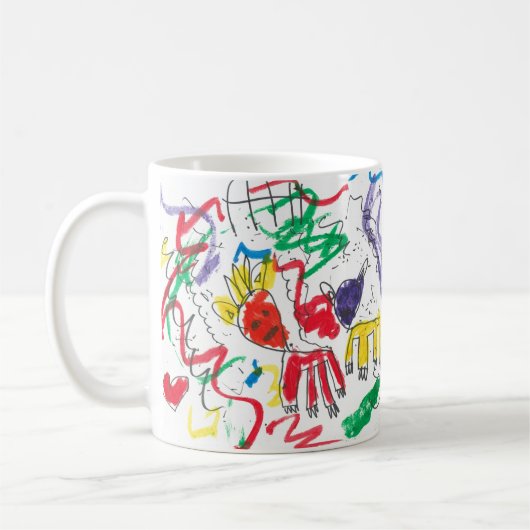 Charlottes Basquiat inspirierte Kunst Kaffeetasse (Links)