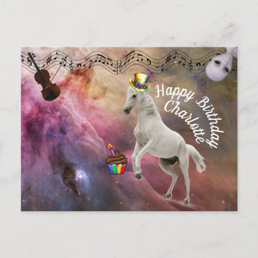 Charlottes Geburtskarte Postkarte (Vorderseite)