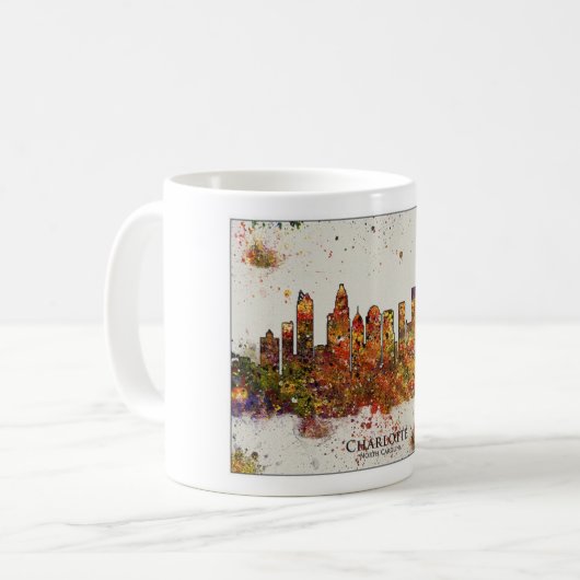 Charlotteskyline-Tasse Kaffeetasse (Vorderseite Links)