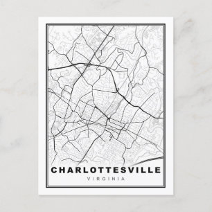 Charlottesville Map Postkarte