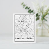 Charlottesville Map Postkarte (Stehend Vorderseite)