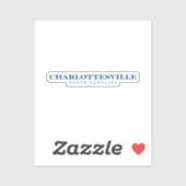 Charlottesville North Carolina Aufkleber (Blatt)