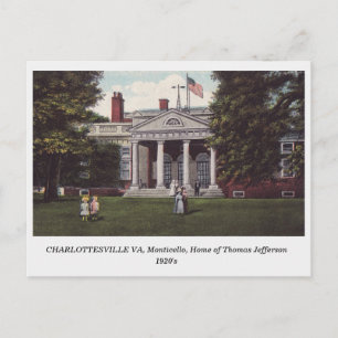 Charlottesville VA, Thomas Jefferson Zuhause, Post Postkarte