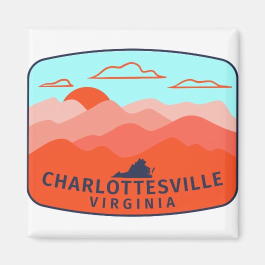 Charlottesville Virginia Außenbereich Magnet (Vorne)