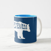 Charlottesville Virginia Bear Zweifarbige Tasse (VorderseiteRechts)