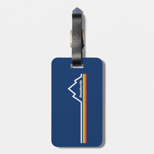 Charlottesville, Virginia Gepäckanhänger (Rückseite vertikal)