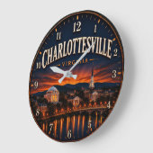 Charlottesville Virginia Große Wanduhr (Winkel)