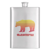 Charlottesville Virginia Rainbow Bear Flachmann (Vorderseite)