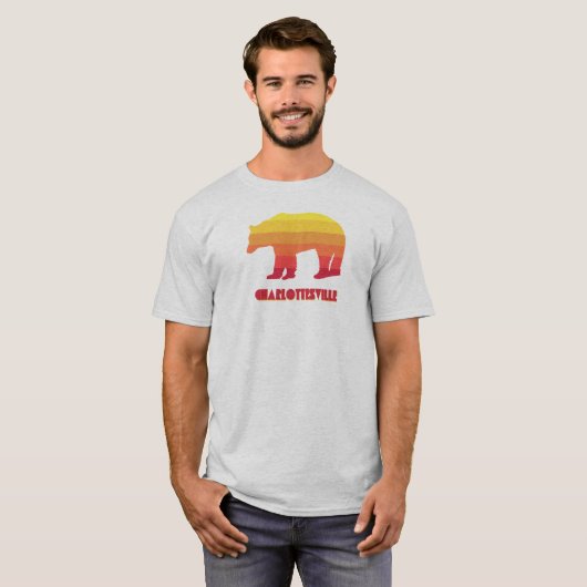 Charlottesville Virginia Rainbow Bear T-Shirt (Vorne ganz)
