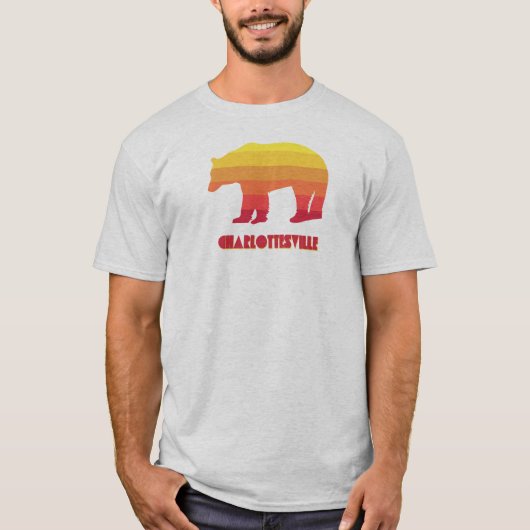 Charlottesville Virginia Rainbow Bear T-Shirt (Vorderseite)