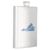 Charlottesville Virginia Wood Plaque Flachmann (Rechts)