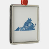 Charlottesville Virginia Wood Plaque Ornament Aus Metall (Rechts)