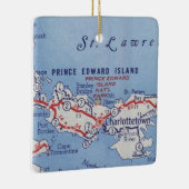 Charlottetown PEI Vintag Map Keramikornament (Rechts)