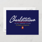 Charlottetown-Skript Postkarte (Vorne/Hinten)