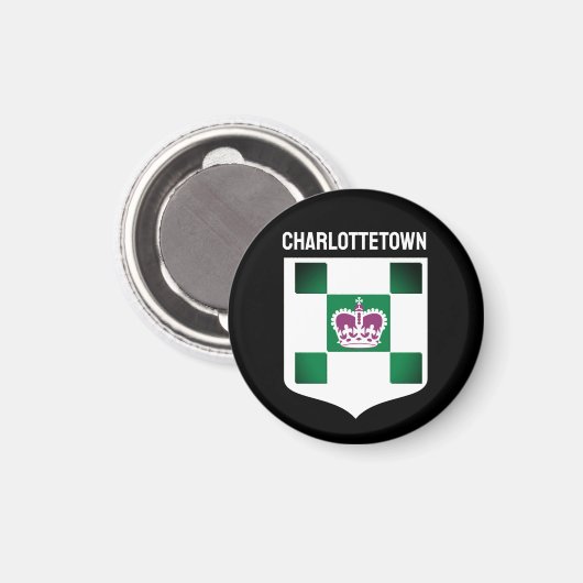 Charlottetown-Wappen - PEI Magnet (Vorderseite/Rückseite)