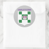 Charlottetown-Wappen - PEI Runder Aufkleber (Tasche)