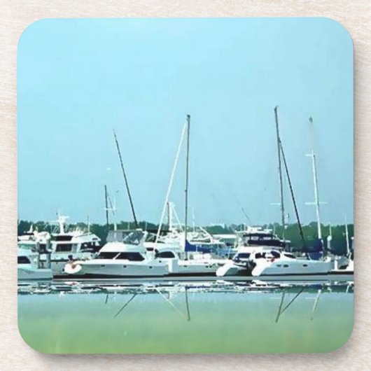 Charlston Boats Getränkeuntersetzer (Vorderseite)