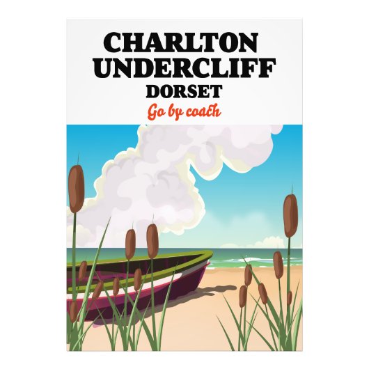 Charlton Undercliff Beach, Dorset Reiseplakat Fotodruck (Vorne)