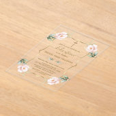 Charm Airy Greenery Pink Girl Blumendedication Acryleinladungen (Ablage )