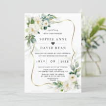 Charm Airy Greenery White Blume Gold Wedding