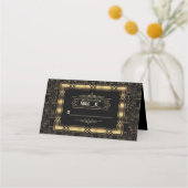 Charm Art Deco Great Gatsby Wedding Tischnummer Platzkarte (Vorderseite)