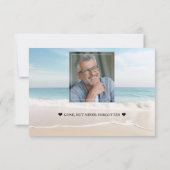 Charm Beach Ocean View Foto in Love Memory Dankeskarte (Rückseite)