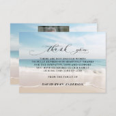 Charm Beach Ocean View Foto in Love Memory Dankeskarte (Vorne/Hinten)